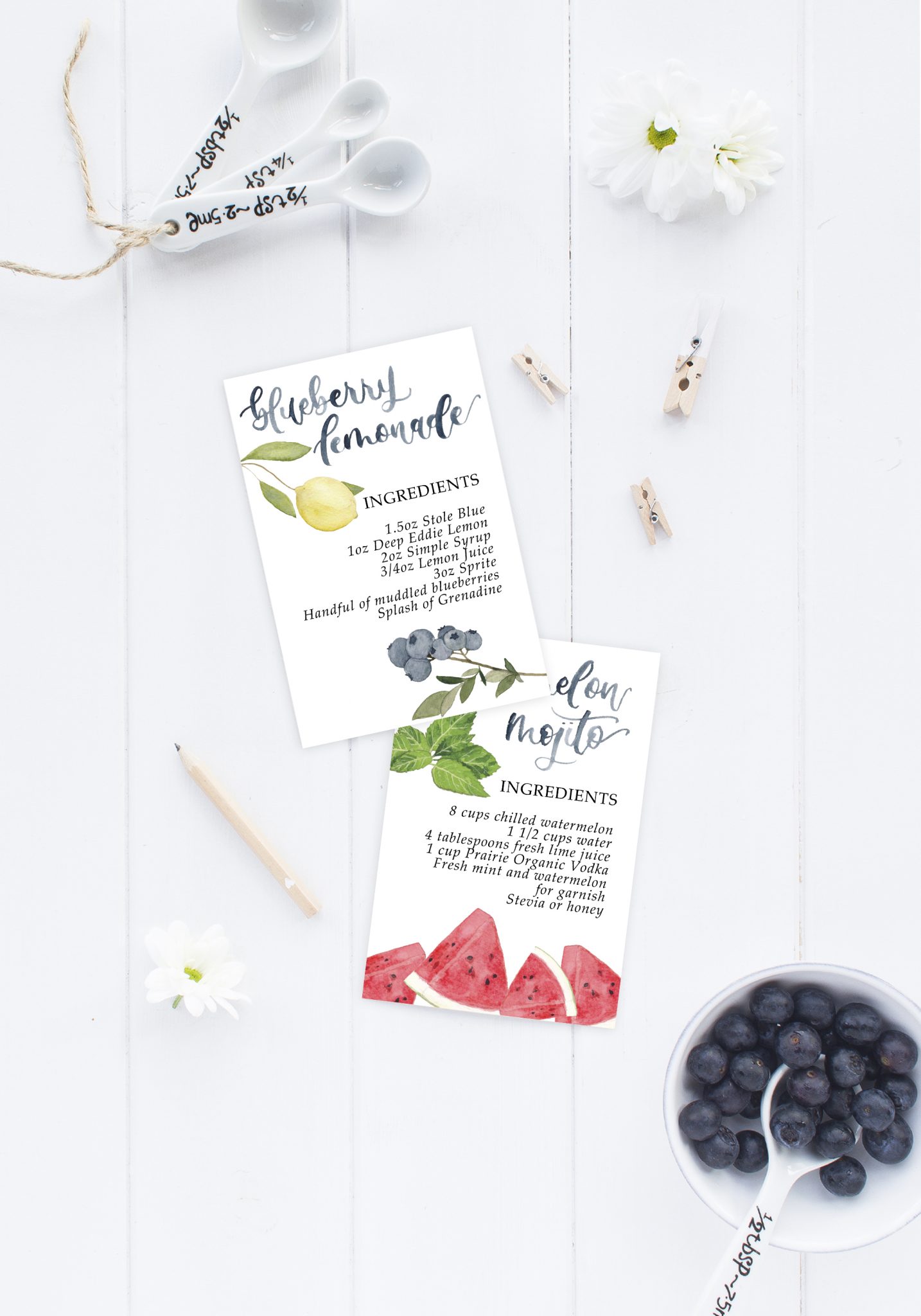Pre-made Cocktail Recipe Cards - Two Peas Paper Co.